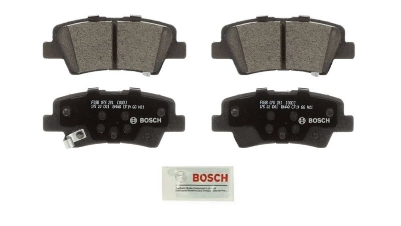 BOSCH BC1813 QuietCast Premium Ceramic Disc Brake Pad Set - Compatible with Select Hyundai Accent, Elantra, Elantra GT, Ioniq, Sonata, Veloster, Venue; Kia Forte, Niro, Optima, Rio, Rondo, Soul; REAR - Image 2