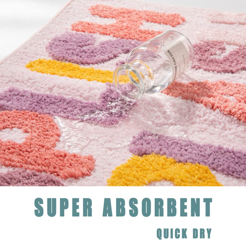 DBJOY Bathroom Funny Rugs Cute Bath Rugs Non-Slip for Kids Modern Microfiber Mats Absorbent-Splish - Image 3