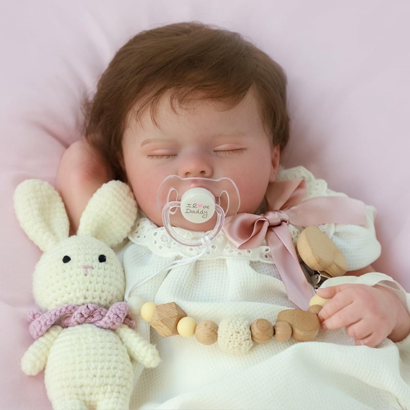 SCOM Lifelike Reborn Baby Dolls Quinbee 20Inch Realistic Reborn Doll Girl Soft Body Eyes Closed Newborn Real Life Baby Doll That Look Real for Kids Age 3 - Image 2