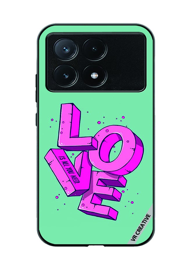 VR CREATIVE Protective Case Cover For Xiaomi Poco X6 Pro Love Is All You Need Design Multicolour - Image 1