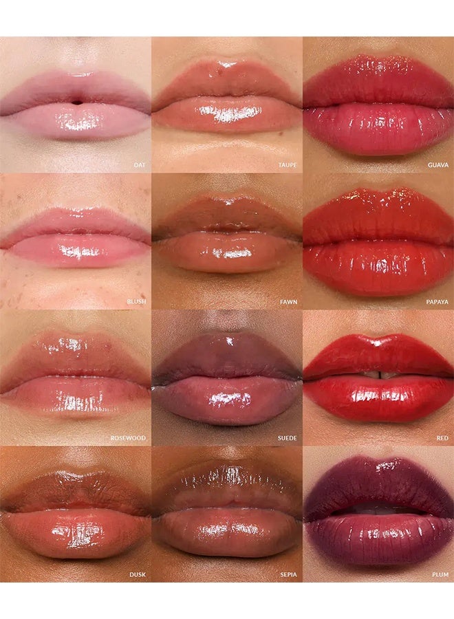 Refy Tinted Lip Gloss 13ml - Gloss Levres Teinte - Blush (Medium, Warm Pink), High-Shine Lip Gloss - Rosewood - Image 5