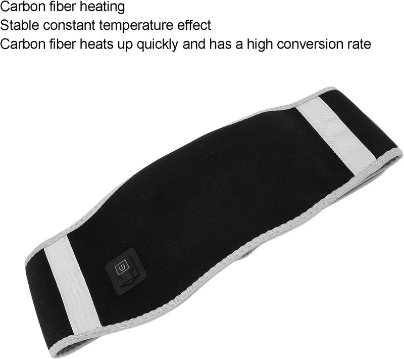 klarako Heating Belt, USB Lower Back Heating Pad Heated Waist Belt Wrap 3 Heat Settings Heated Waist Belt Stomach Massager Abdominal Heated Waist Belt Warming Heat Massager Wrap for Back Waist - Image 4