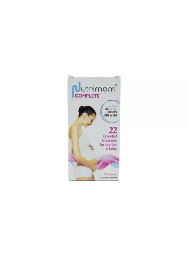 Nutrimom Complete Pregnancy Multivitamin Capsules 30's | Daily Prenatal Nutrition Supplement for Maternal Health & Women's Wellness