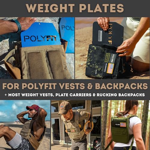 Polyfit Weighted Plates for Weighted Vest, Strength Training, Running, and Workouts - 4lb (Pair) - Blue - Image 2