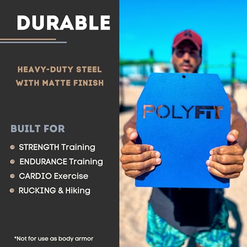 Polyfit Weighted Plates for Weighted Vest, Strength Training, Running, and Workouts - 4lb (Pair) - Blue - Image 5