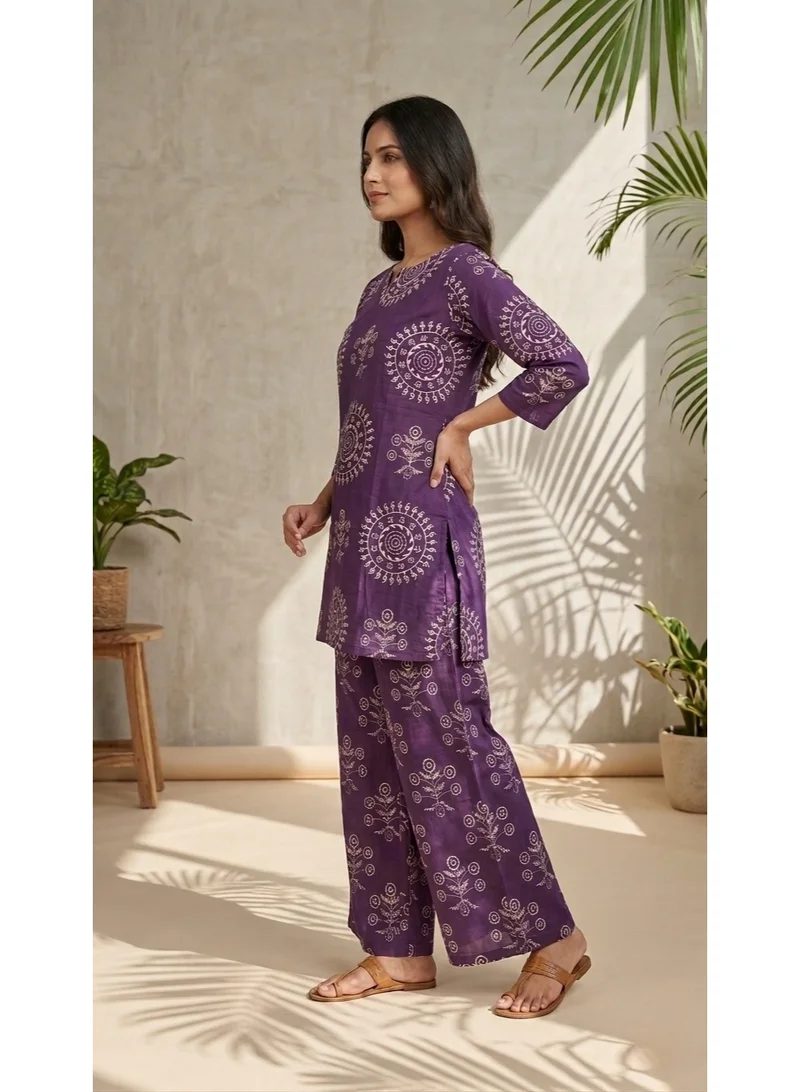 Thugfit  VIOLET COORD SET PURE COTTON for Women | Best Price UAE
