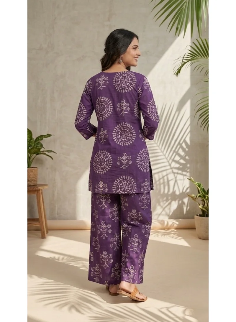 Thugfit  VIOLET COORD SET PURE COTTON for Women | Best Price UAE
