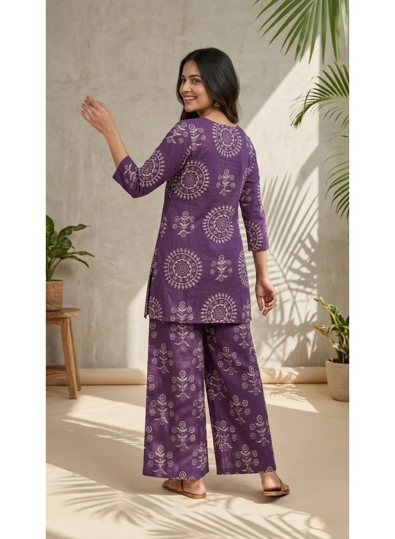 Thugfit  VIOLET COORD SET PURE COTTON for Women | Best Price UAE