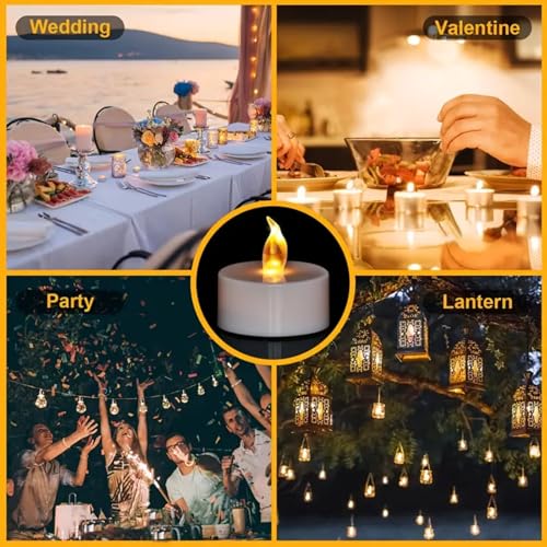 PulGos 12 Pcs LED Tea Light Candles – Flameless & Smokeless Acrylic Decorative Candles for Home Décor, Balcony, Bedroom, Diwali, Christmas, Weddings, Parties & Festive Gifting - Image 5