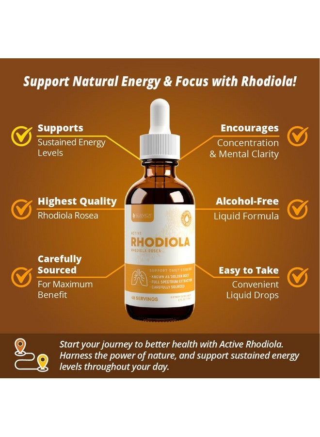 Rejuvica Health Active Rhodiola - Rhodiola Root Extract with Natural Occuring Rosavins, Liquid Delivery for Better Absorption - Supports Energy Levels and Stress Relief  - Image 2