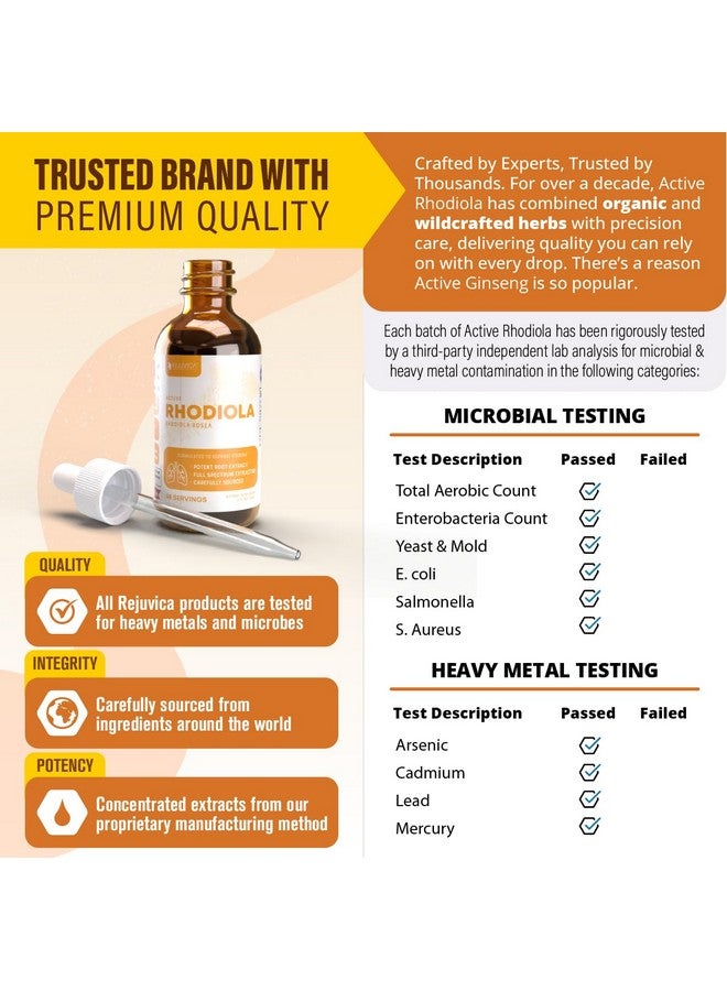 Rejuvica Health Active Rhodiola - Rhodiola Root Extract with Natural Occuring Rosavins, Liquid Delivery for Better Absorption - Supports Energy Levels and Stress Relief  - Image 4
