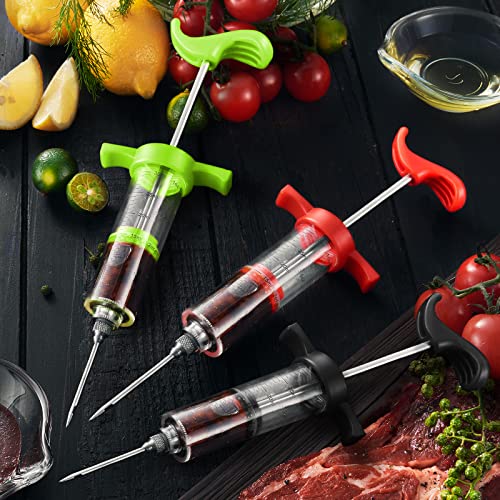 JY COOKMENT Meat Injector Syringe, 1-oz Marinade Flavor Injector with 2 Professional Needles,1 Cleaning Brushes(BLACK) - Image 5