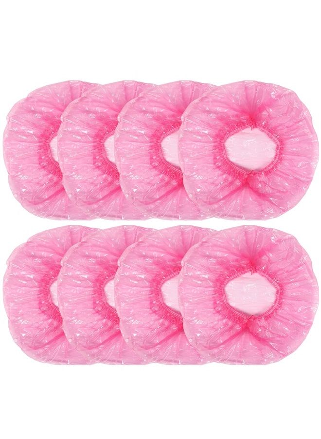 Shintop Disposable Shower Caps for Women,100 Packs Hair Caps Individually Wrapped with Large Elastic Bath Cap for Home, Hotel, Hair Salon and Spa (Pink) - Image 1