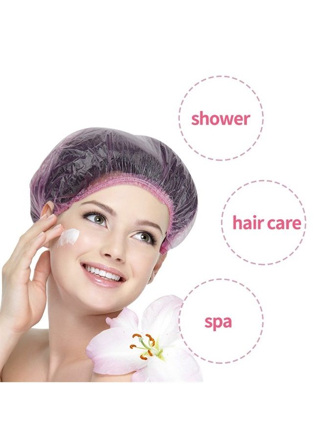 Shintop Disposable Shower Caps for Women,100 Packs Hair Caps Individually Wrapped with Large Elastic Bath Cap for Home, Hotel, Hair Salon and Spa (Pink) - Image 5