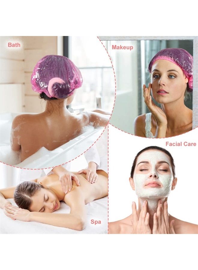 Shintop Disposable Shower Caps for Women,100 Packs Hair Caps Individually Wrapped with Large Elastic Bath Cap for Home, Hotel, Hair Salon and Spa (Pink) - Image 3