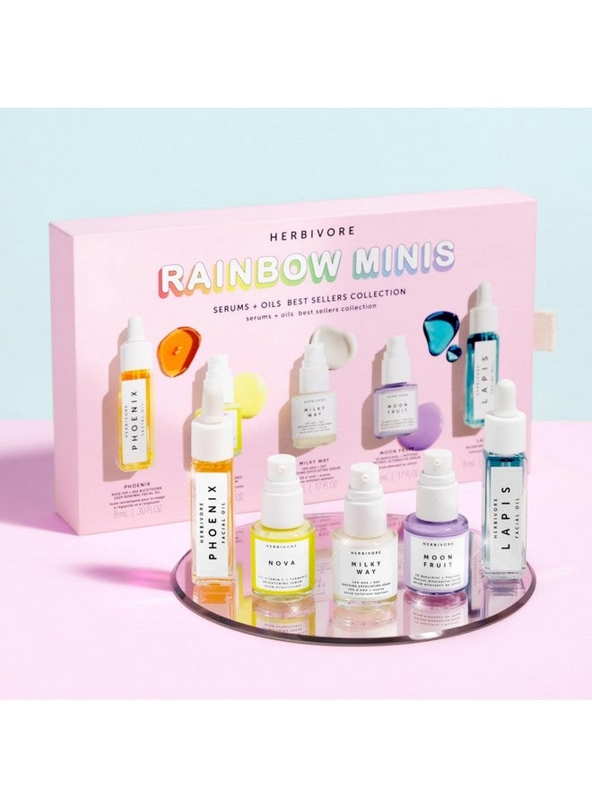 HERBIVORE Rainbow Minis Set (Serums + Oils Best Sellers Collection) Plantbased Vegan Crueltyfree - Image 1