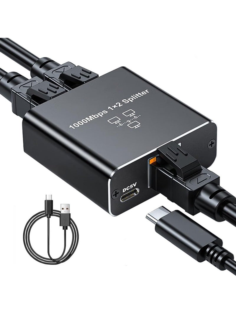 Generic - RJ45 Network Splitter Adapter, Ethernet Cable Splitter, 1 to 3 Internet Splitter 1000Mbps High Speed LAN Network Splitter, 3 Devices Simultaneous Networking, for Cat5/5e/6/7/8 - Image 1