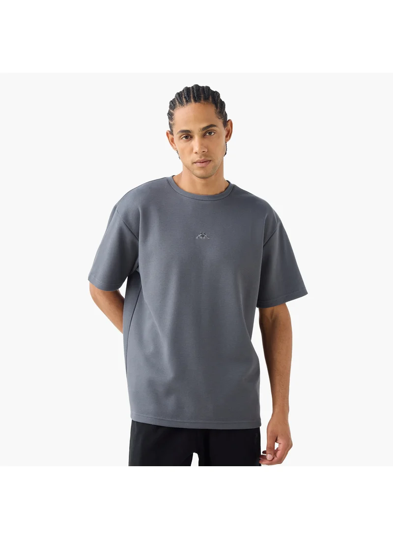 كابا Kappa Logo Embroidered T-shirt with Crew Neck and Short Sleeves