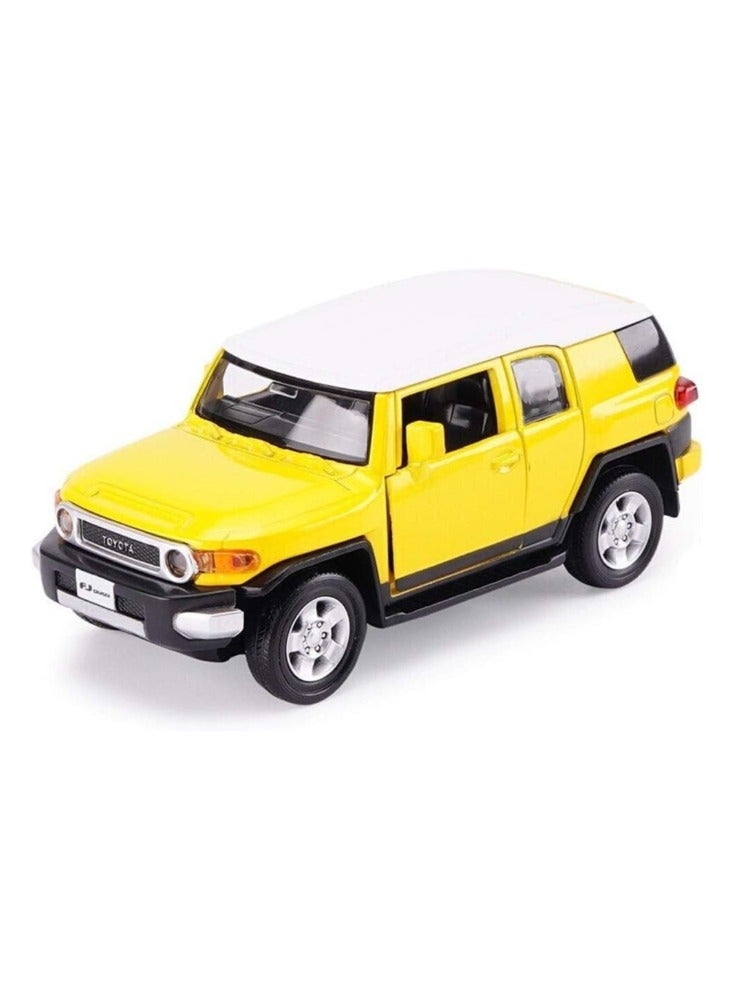 Model Car Toy Model Car FJ CRUISER 1:32 Simulation Die-casting Alloy Static Toy Car Yellow - Image 1