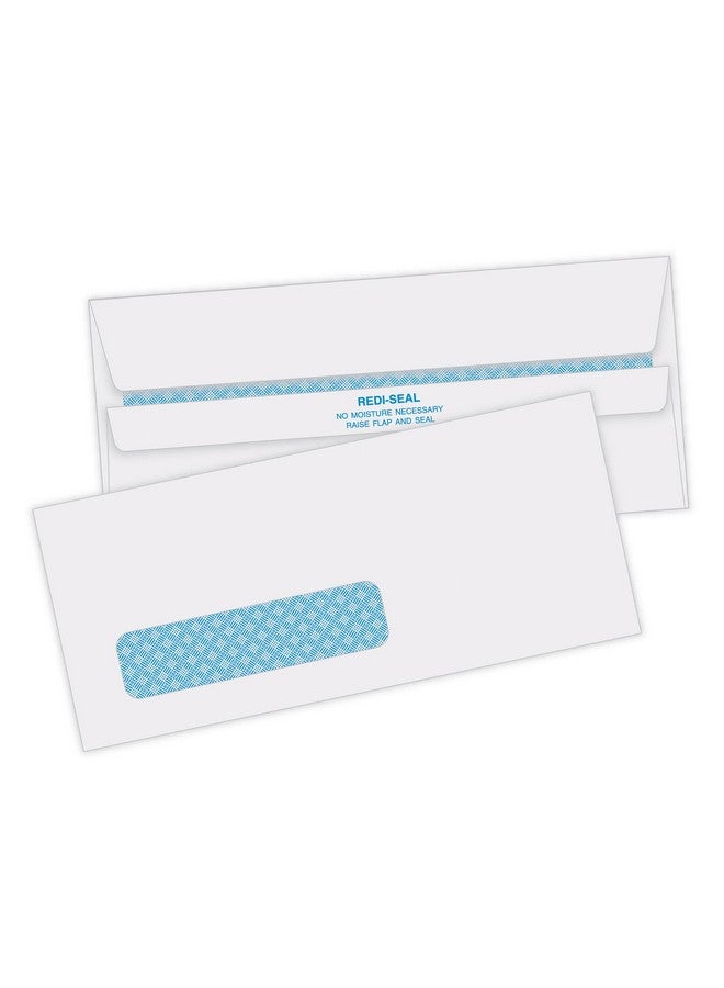 كوالتي بارك 10 أظرف ملونة آمنة للنافذة اليسرى مع إغلاق ذاتي للمراسلات التجارية القياسية بوزن 24 رطل. نسج أبيض 41/8 × 91/2 500 لكل صندوق (21418) - Image 1