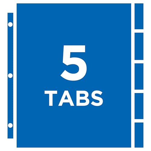 Avery Clear Protect 'n Tab Tabbed Sheet Protector Dividers, 5-Tab Set, Top Load, 5 Page Protectors (74160) - Image 4