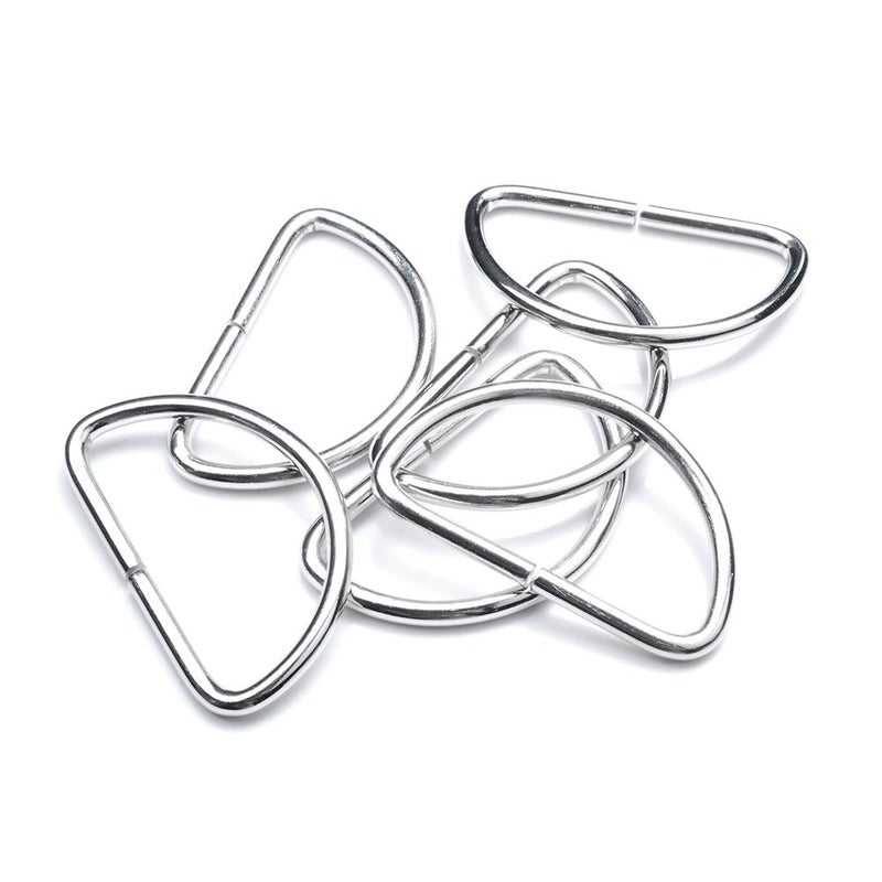 CooBigo 50 Pack 112 Dee Rings DRing Metal Buckle Strap Sewing Accessories FLQ015