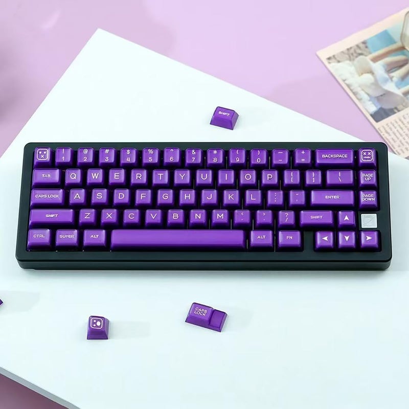 Sumgsn 142 Keys PBT Doubleshot Transluent Keycaps Purple SA Profile Keycaps Set Fit for 61/64/87/104/108 Cherry Mx Switches Mechanical Keyboard - Image 3