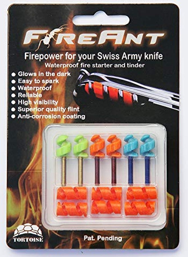 Tortoise Gear FireAnt 6 Pack - Fire Starter and Tinder System for Swiss Army Victorinox Knives (Variety - 2 of Each) - Image 1
