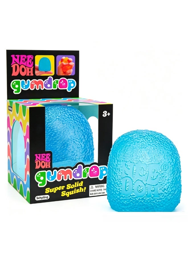 Schylling NeeDoh Gumdrop Squishy Fidget Toy, Sweetie-Themed Schylling Stress Ball, Kids' Sensory Toys for Anxiety Relief, Safe Non-Toxic Dough Material(Blue) - Image 1