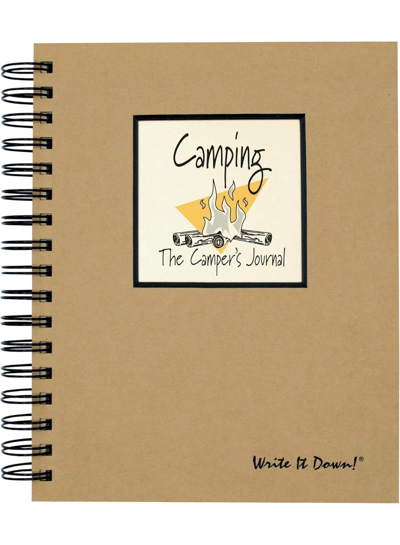Write It Down series by Journals Unlimited, Guided Journal, Camping, The Camper's Journal, Full-size 7.5"x 9", Kraft Hard Cover, Made in USA - Image 4