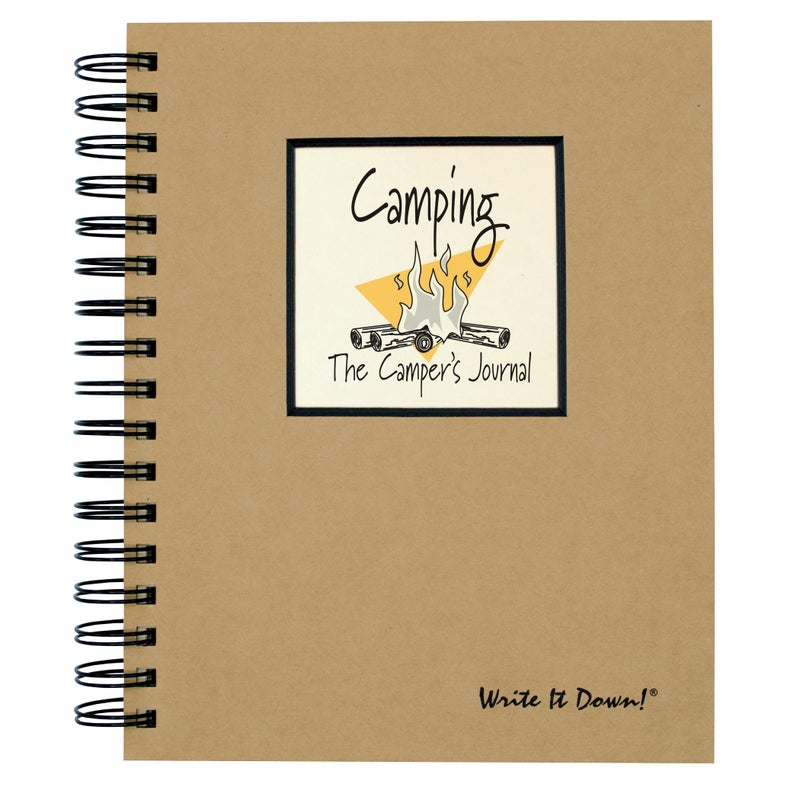 Write it Down series by Journals Unlimited, Guided Journal, Camping, The Camper's Journal, Full-size 7.5"x 9", Kraft Hard Cover, Made in USA - Image 3
