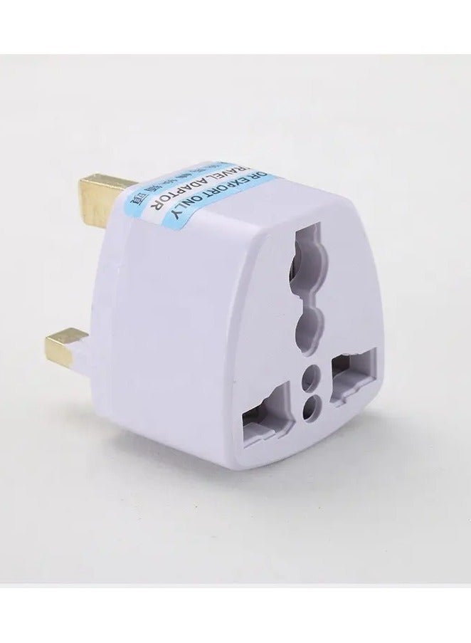 CANTEL Pack of 3 Travel Power Plug Adapter White UK Universal Plug Adapter EU to UK Plug Adapter 10AMP - Image 2