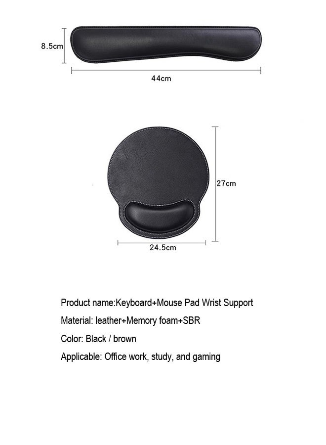 وسادة لوحة مفاتيح ألعاب من جلد PU الفاخر، وسادة دعم المعصم المضادة للانزلاق، تخفف آلام الكتابة، مثالية للمكتب، وللألعاب، وللحاسوب - Image 5