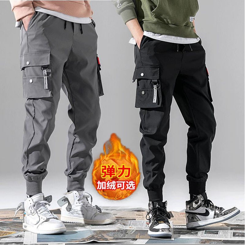 2020 Plus Velvet Padded 13 Teenagers 14 Handsome 15 Boys 16 Years Old Early No Belt Trousers Overalls - Image 2