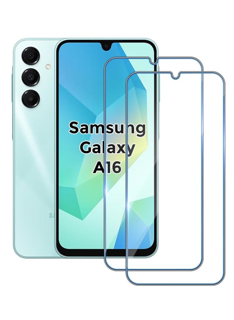 LEDIN Samsung Galaxy A16 Screen Protector Tempered Glass Cover, Case Friendly Transparent Guard, Bubble Free Easy Installation Screen Protector for Galaxy A16 4G / 5G (2 Pack) (CLEAR) - Image 1