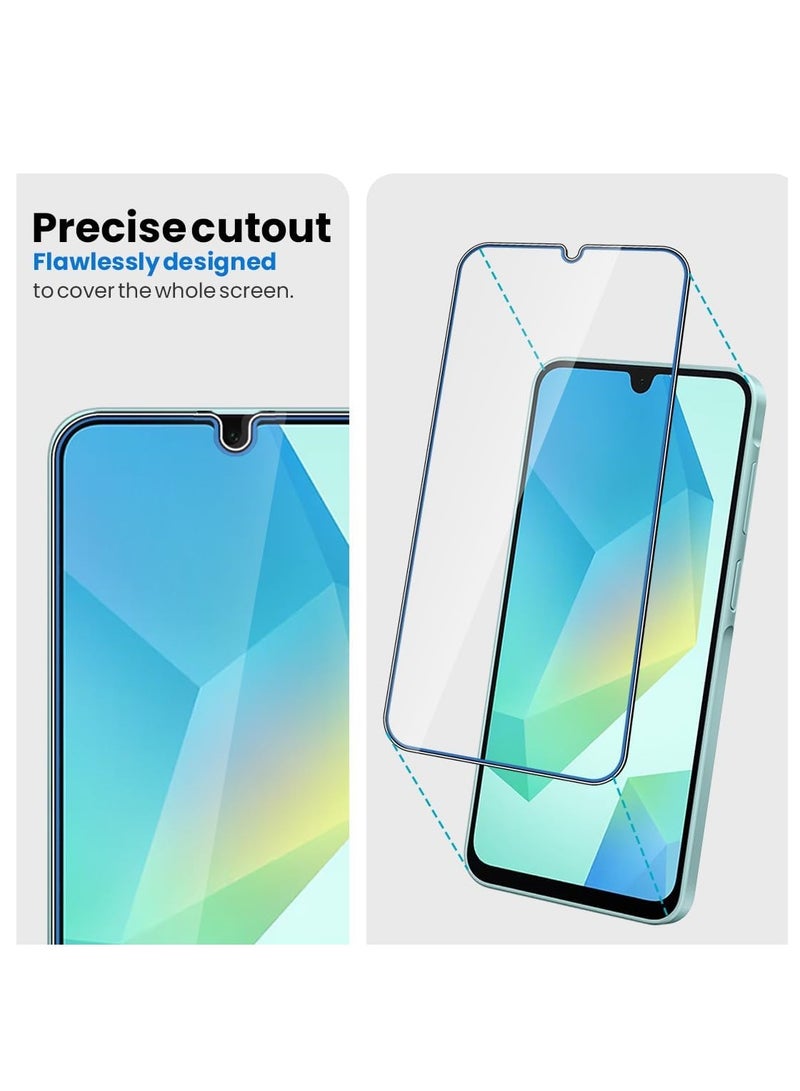 LEDIN Samsung Galaxy A16 Screen Protector Tempered Glass Cover, Case Friendly Transparent Guard, Bubble Free Easy Installation Screen Protector for Galaxy A16 4G / 5G (2 Pack) (CLEAR) - Image 2