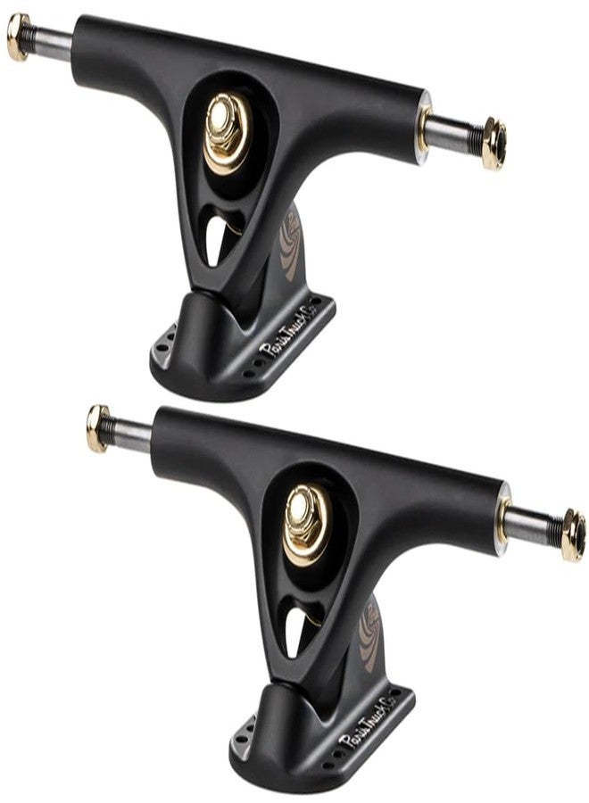 Paris Truck V3 Longboard Truck Skateboarding Trucks [Set of 2] (Matte Black, 180mm, 43°)