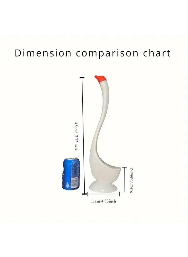 White Swan Toilet Brush with Stand 360 Degree Angled Bristles Cleaning Set - Image 3