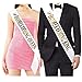 TTCOROCK "Homecoming King" and"Homecoming Queen" Sashes - Homecoming Party Prom Sashes School Party Accessories, White - Image 2
