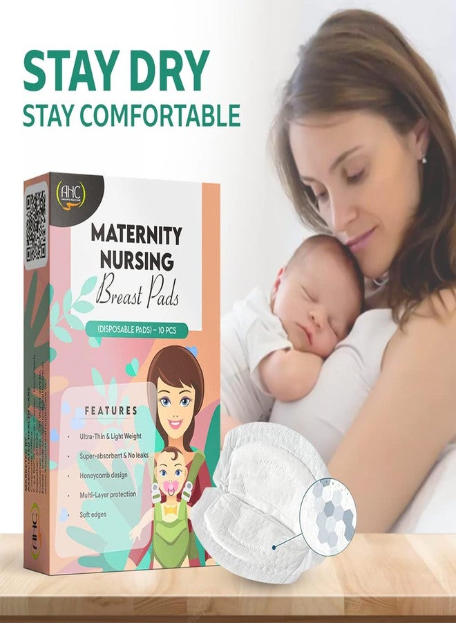 AHC Zikku Ultra-Soft Disposable (10 Pads) and Reusable (6 Pads) Nursing Breast Pads, Leak-Proof and Ultra Absorbent Honeycomb Lining Feeding Pads for Bra, Comfortable, Breathable and Skin-Friendly, Good for Feeding Mothers - Image 2