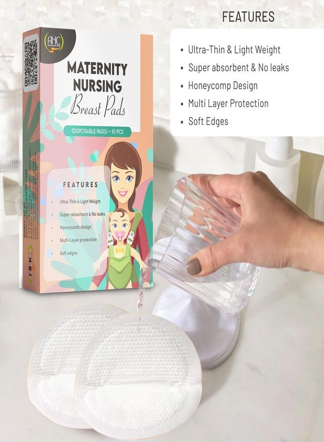 AHC Zikku Ultra-Soft Disposable (10 Pads) and Reusable (6 Pads) Nursing Breast Pads, Leak-Proof and Ultra Absorbent Honeycomb Lining Feeding Pads for Bra, Comfortable, Breathable and Skin-Friendly, Good for Feeding Mothers - Image 3
