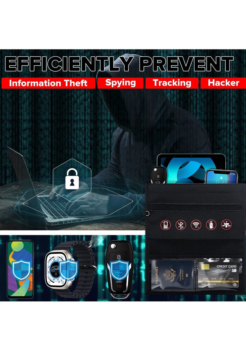 Faraday Bag for Key Fob Faraday Key Fob Protector Car RFID Signal Blocking Faraday Cage for Anti-Theft Anti-Tracking Anti-Hacking Case Blocker