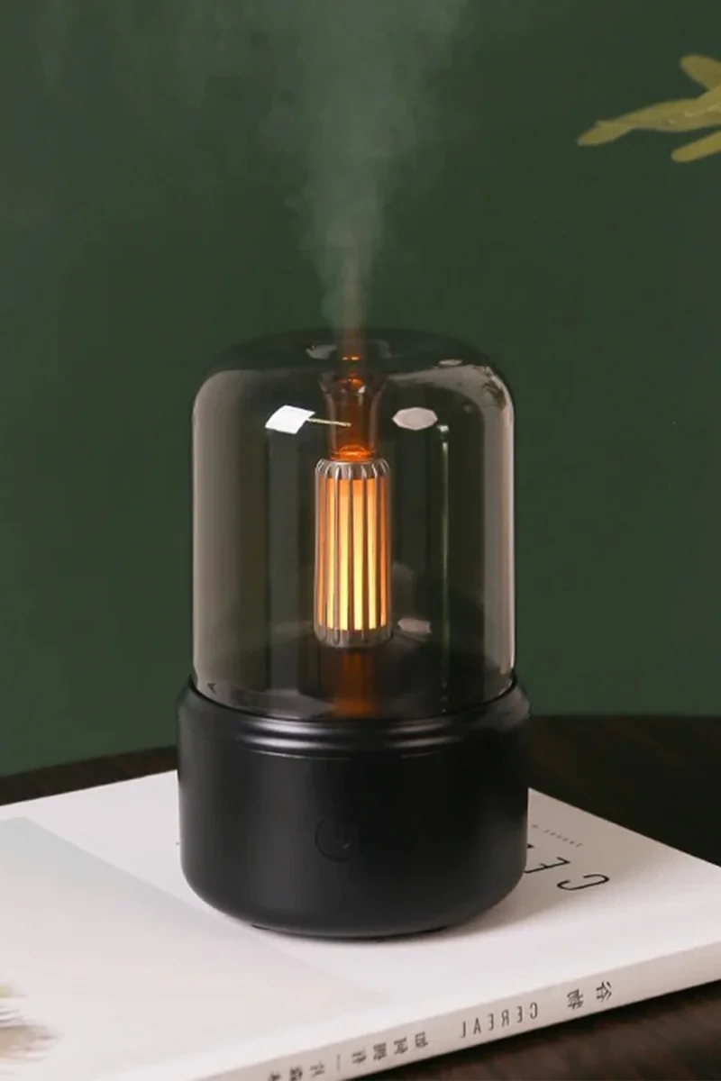 موبي Cylinder Model LED Air Humidifier Decorative Steam Fragrance Sprayer Steam Machine Humidifier