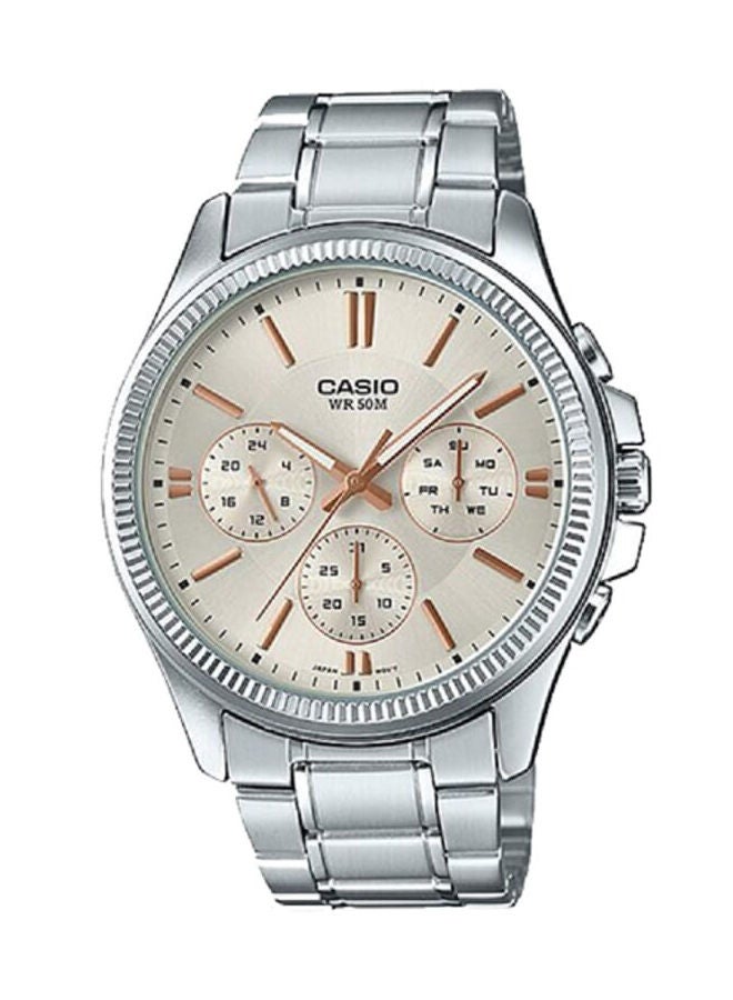 CASIO ساعة يد تناظرية من الستانلس ستيل MTP-1375D-7A2VDF - Image 1