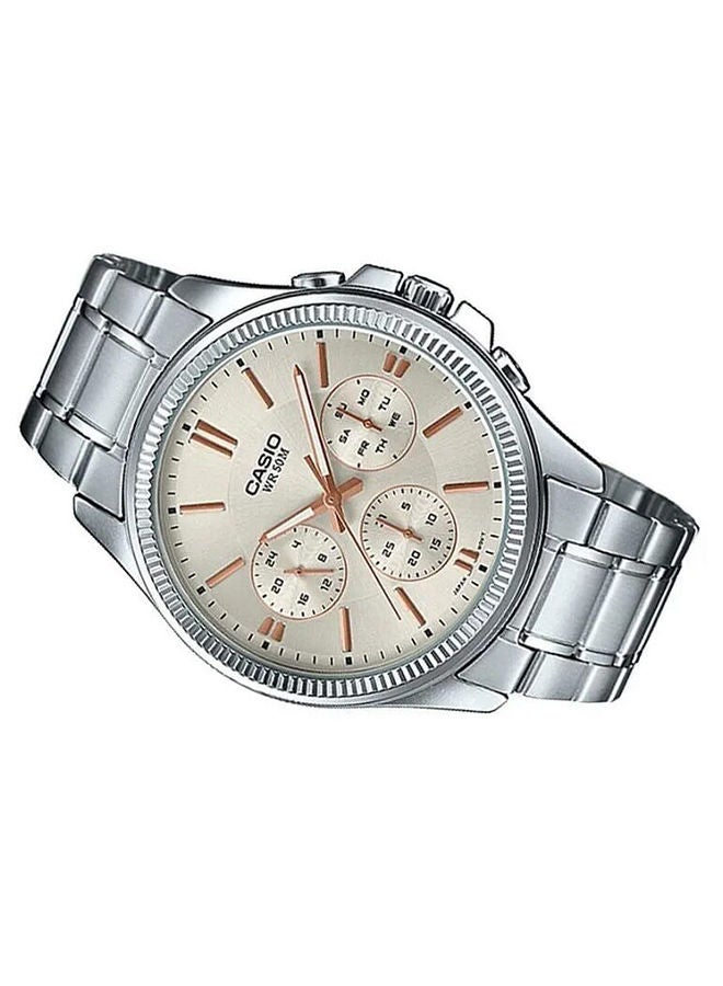 CASIO ساعة يد تناظرية من الستانلس ستيل MTP-1375D-7A2VDF - Image 2
