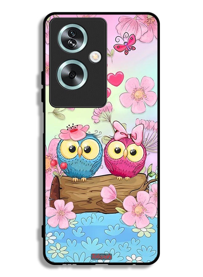 Tolwak Oppo A2 Protective Case Cover Cute Owls Art - Image 1