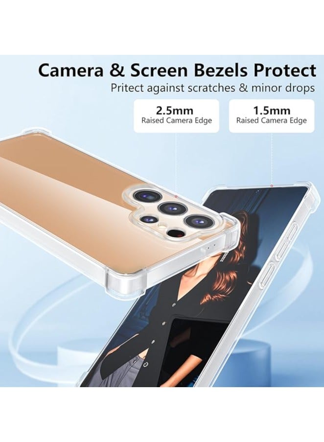 2 in 1 Case for itel S25 Ultra, with 1-Pack Screen Protector, Tempered Glass Film, Shockproof Bumper Phone Protective Cover Clear Back (Clear) - Image 5
