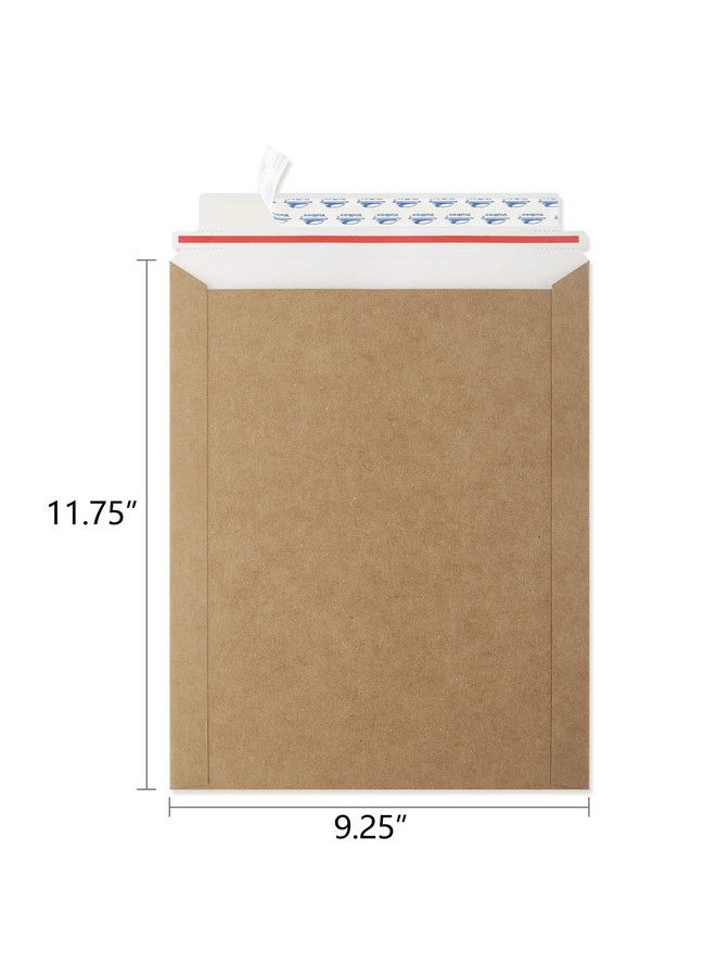 ValBox 9X11.5 Self Seal Photo Document Mailers 25 Pack Stay Flat Brown Cardboard Envelopes 9.25 X 11.75 Inches  - Image 3