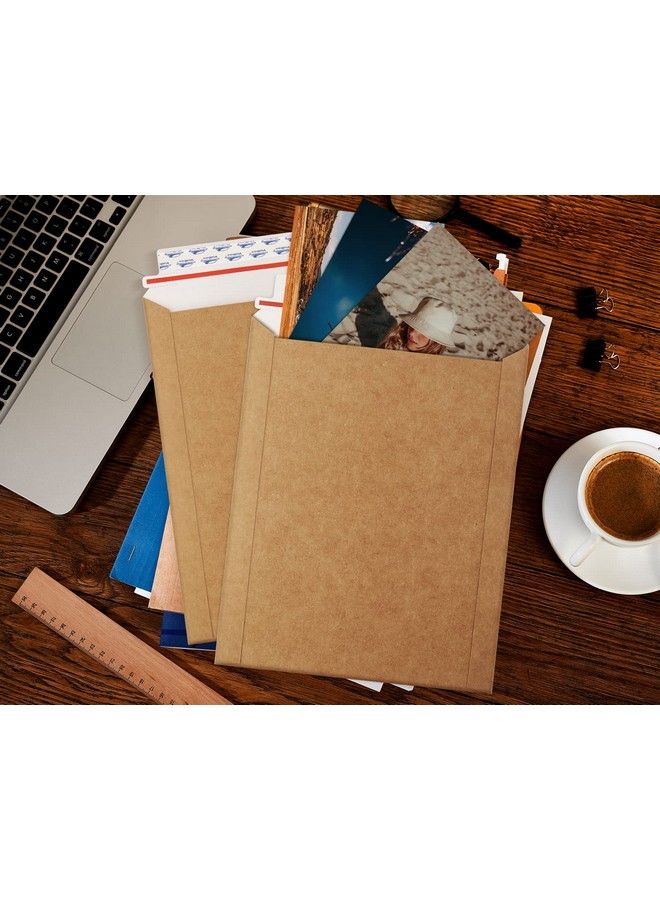 ValBox 9X11.5 Self Seal Photo Document Mailers 25 Pack Stay Flat Brown Cardboard Envelopes 9.25 X 11.75 Inches  - Image 5