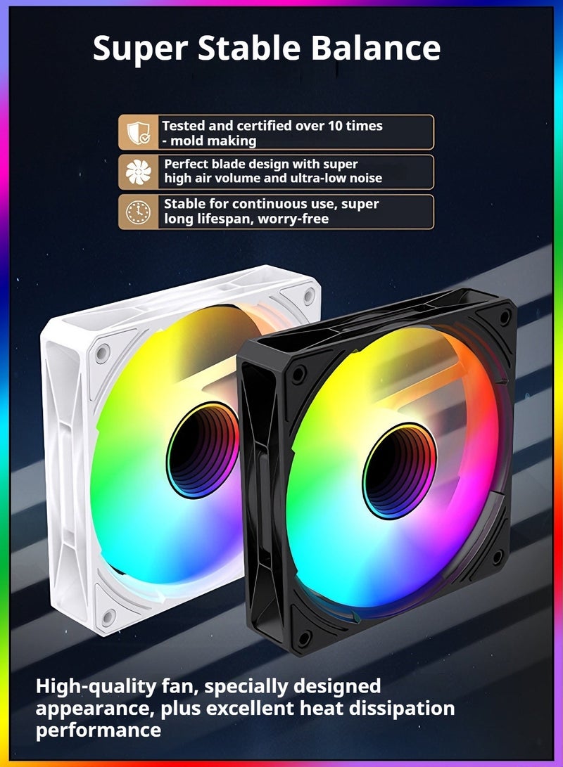 Fyliz 360mm ARGB LED PC Water Cooling System, Square Frame CPU Liquid Cooler Freezer, Compatible With Intel And AMD, For PC Builds（White） - Image 4